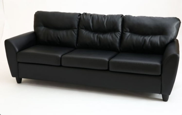 Диван трехместный Наполи Премиум Д3 Санторини 401 (черный) Категория 1_0