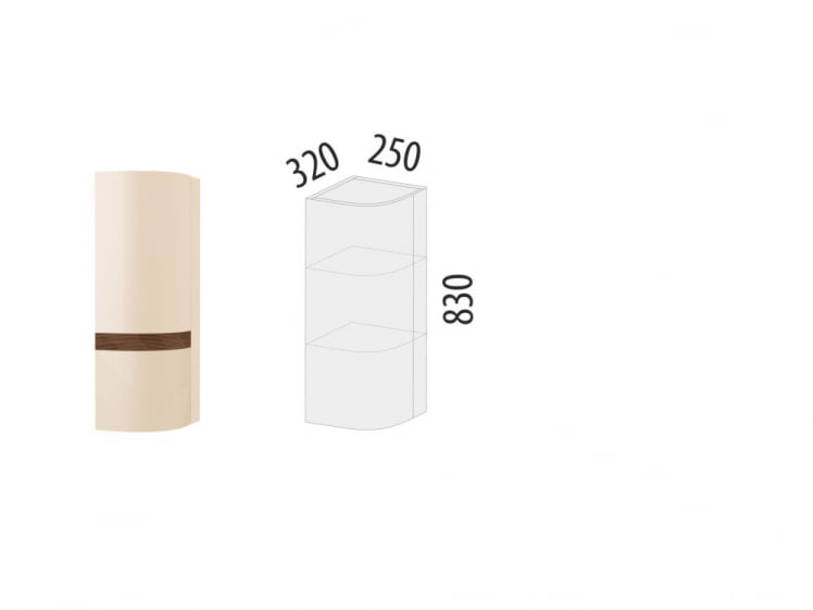Шкаф кухонный торцевой закрытый (прав) Дакота 103.17_1