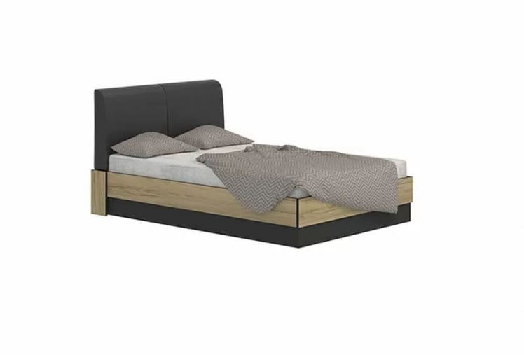 Кровать 1400 Лофт 14.1 Дуб Крафт Золотой_0