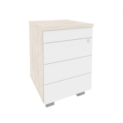 Тумба мобильная (TIP-ON) ONIX O.TM-3 TIP Денвер Светлый/Белый_0