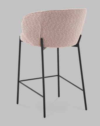 Стул полубарный Тисдейл букле розово-персиковый_5
