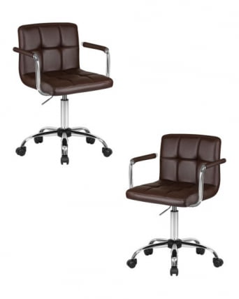 Офисное кресло для персонала DOBRIN TERRY (коричневый) 2 шт_0