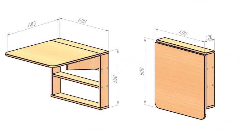 Стол-книжка Томик-1 Бодега светлый_1
