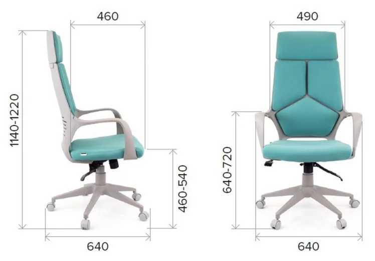 Кресло для руководителя Everprof Trio Grey TM Ткань Салатовый_3