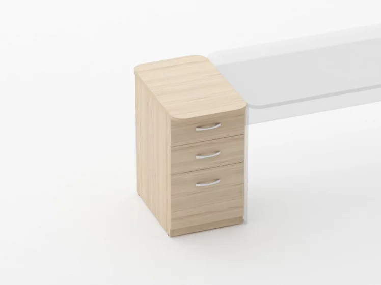 Тумба приставная на 3 ящика Glassy 3.10.14 Орех_1