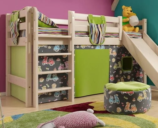 Шторы на низкую кровать Соня (кэнэлс сиреневый,панама песко сиреневый)_0