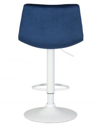 Стул барный DOBRIN TAILOR WHITE Синий велюр MJ9-117_4