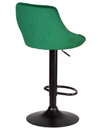 Стул барный ДОБРИН ЛОГАН БЛАCК (зеленый велюр (МДЖ9-88)) 2 шт / DOBRIN LOGAN BLACK (MJ9-88))_4