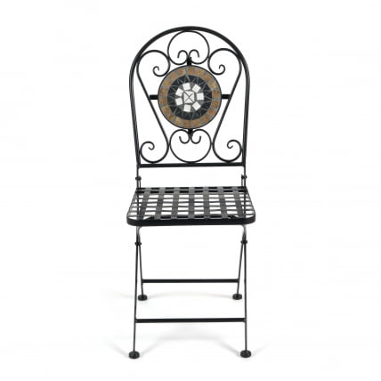Стул Secret de Maison VICENZA (mod. PL08-7451RV) металл, 36*35*91 см, черный /плитка калейдоскоп_1