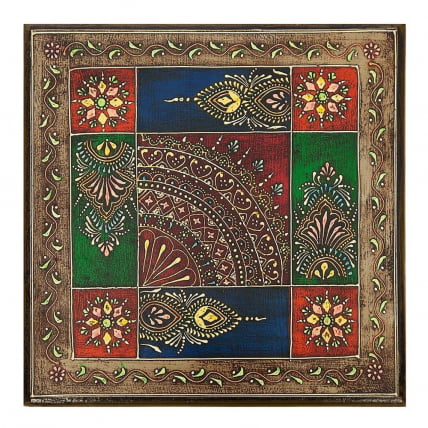 Столик Secret De Maison HAVELY ( mod. BJ-001) дерево манго, 30x30x17 cm, этническая роспись_3