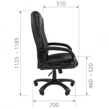 Кресло офисное CHAIRMAN 600 экокожа Черный_5
