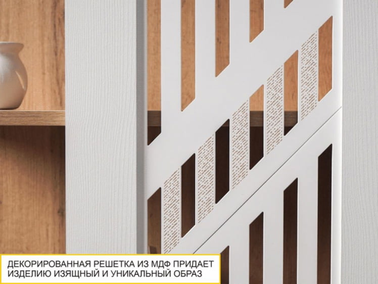 Стол-стеллаж (лев/прав) Монако 903 302 Дуб Вотан / Белый шпон / Альпийский белый_7