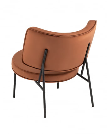 Кресло District Lounge велюр Шоколадный_4