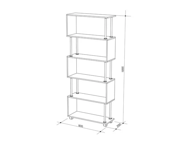 Стеллаж Стойка 6 Дуб сонома_1
