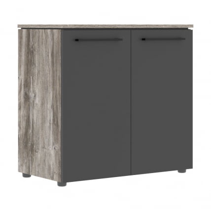 Шкаф с глухими малыми дверьми MORRIS TREND MLC 85.1 Сосна Нордик Антрацит_0