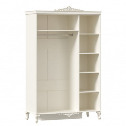 Шкаф трехстворчатыйШкаф трехстворчатый с зеркалом Маркиза ЛД 517.074.000 Алебастр_2