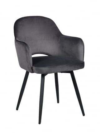 Стул Венера вращающийся велюр Серый_0