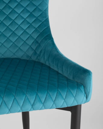 Стул мягкий Ститч велюр (Темно-бирюзовый)_8