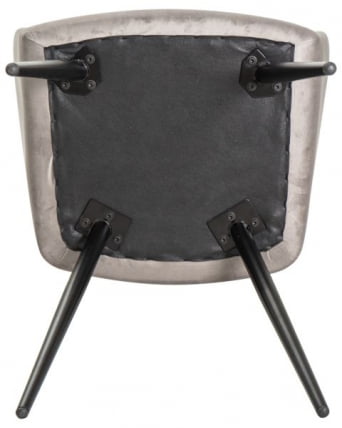 Стул обеденный ДОБРИН РОБЕРТ (черные матовые ножки, велюр В108-81 Серый) 2 шт / DOBRIN ROBERT V108-81_2