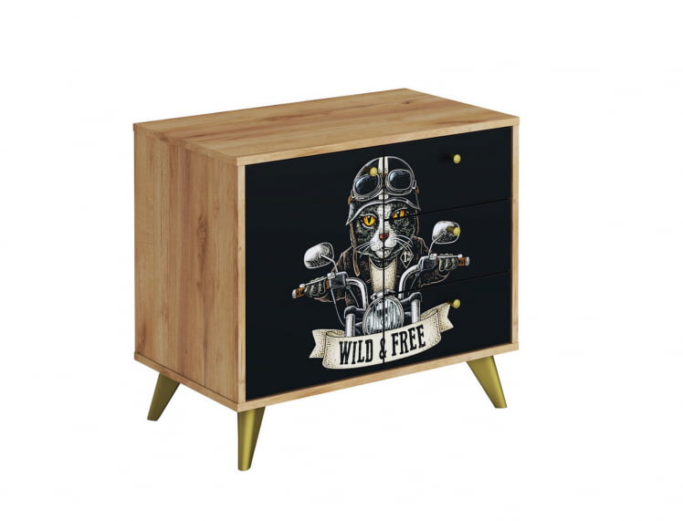 Комод Фьюжн КМ-002 дуб крафт золотой/TROPICAL_2