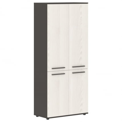 Шкаф с глухими средними и малыми дверьми EDIS EHCS 85.3 Ясень Траун Мокко Мокко_0