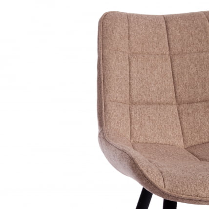 Стул ABRUZZO ( mod. 8060 ) металл,ткань, 42 х 60 х 84 х 49 см, ткань: серо-бежевый, ножки: черный_6