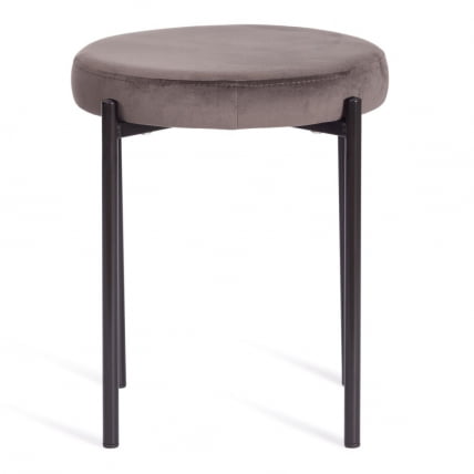 Табурет REVO (mod. 7034) ткань/металл, 44 х 44 х 47 см, темно-серый barkhat 14/черный_1
