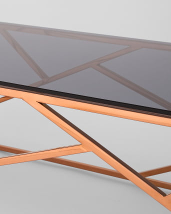 Журнальный стол АРТ ДЕКО 120x60 Розовое золото стекло smoke_3