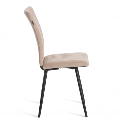 Стул обеденный Monte Carlo флок , 50х55х93, бежевый/черный, 7_1