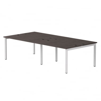 Бенч-система на 4 места на металлокаркасе, опоры 90 гр Everprof EVO 254S120 Дуб Пасадена Белый_0