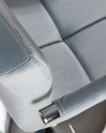 Стул барный DOBRIN KRUGER ARM Пудрово-голубой велюр MJ9-74_6