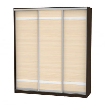 Шкаф-купе B-220х200х60-1(Венге-ДМ-D9D9D9)_0