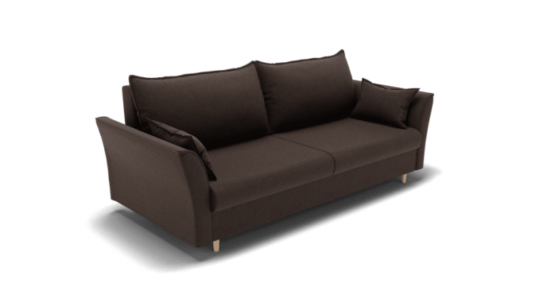 Диван Барселона-1 независимый пружинный блок (ЗР) Цвет фасада: Коричневый; Тип: Прямой; Материал фасада: Металл/Велюр_0