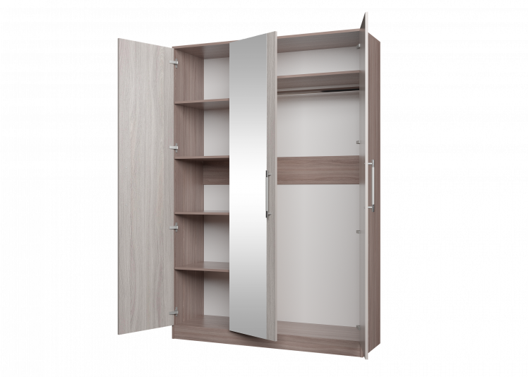 Шкаф трехстворчатый Морис 3 Ясень шимо темный Ясень шимо светлый_1