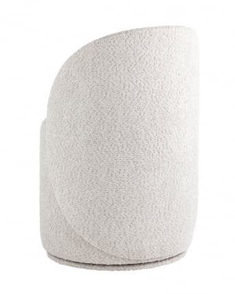 Пуф Loreen вращающийся букле Светло-серый_5