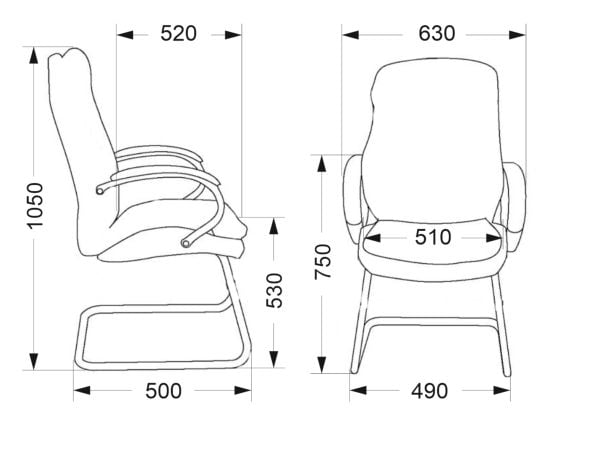 Кресло для посетителей Everprof Forum CF Экокожа Черный_1
