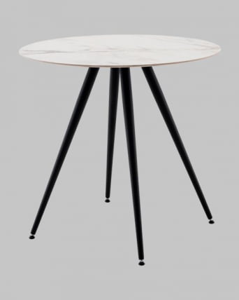 Стол Ники круглый столешница керамика Ice Jade 800_1