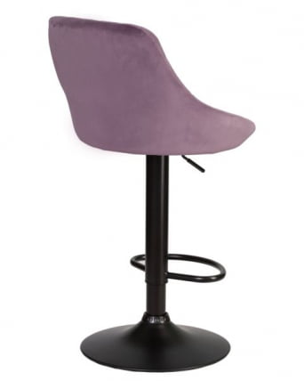Стул барный ДОБРИН ЛОГАН БЛАCК (пудрово-сиреневый велюр (МДЖ9-52)) 2 шт / DOBRIN LOGAN BLACK (MJ9-52))_4