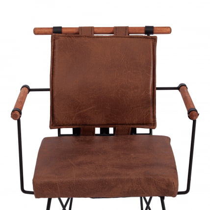 Стул PRIX (mod. 291) металл/экокожа, 53 x 57 x 80.5 см, brown (коричневый) PY-291_5