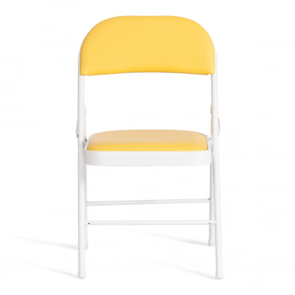 Стул складной FOLDER (mod. 3022G) каркас: металл, сиденье/спинка: экокожа, 46.5 х 47.5 х 79 см, yellow (желтый) / white (белый)_4