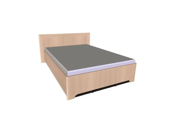 Кровать (1400) Анкона 3 Дуб отбеленный (спальня)_0