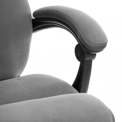Кресло руководителя Cambridge metalBL велюр/ткань, серый, 29/12_8