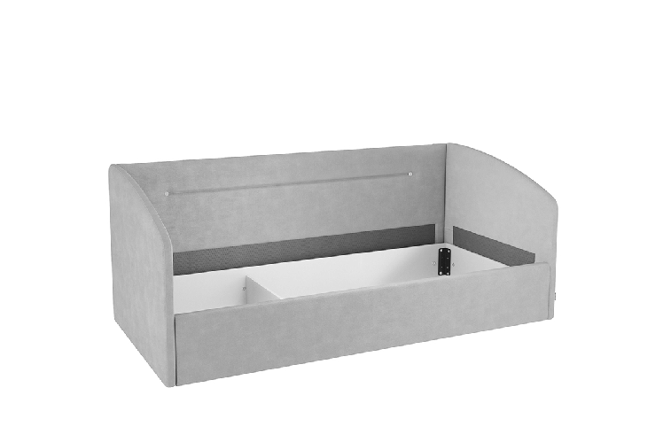 Кровать  0.9 Альба (Софа) КМ.S-16 галька (велюр)_2