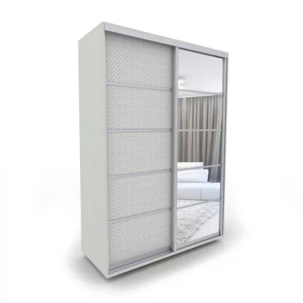 Шкаф-купе 2-х дверный Акцент-Квадро КВ 1000х600 Выбеленное дерево_0