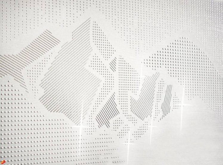 Шкаф для одежды угловой (прав) Эверест 500.03 Дуб Кронберг/Белый шпон/Плаза Стоун_2