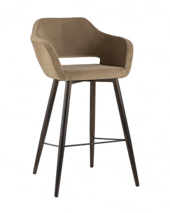 Стул барный Саймон Б велюр Капучино_0