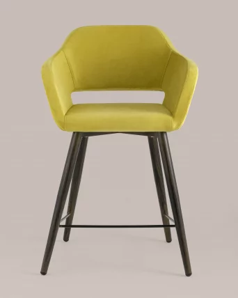 Стул полубарный Саймон ПЛ велюр Золотистый_3