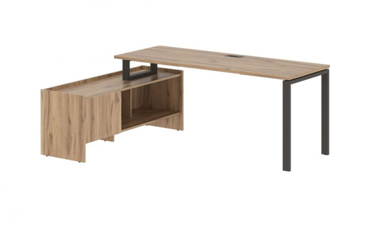 Стол с тумбой EDIS EUCT 19614 Дуб Денвер светлый Мокко_0