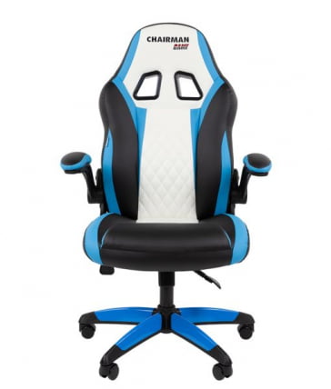 Кресло геймерское CHAIRMAN GAME 15 черный/голубой/белый_1