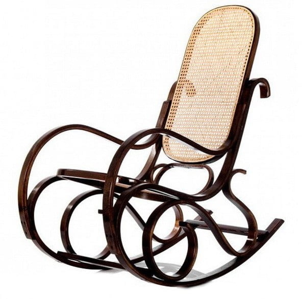 Кресло качалка Тетчаир РC-8001 Орех тростниковое сидение и спинка / Tetchair RC-8001_2